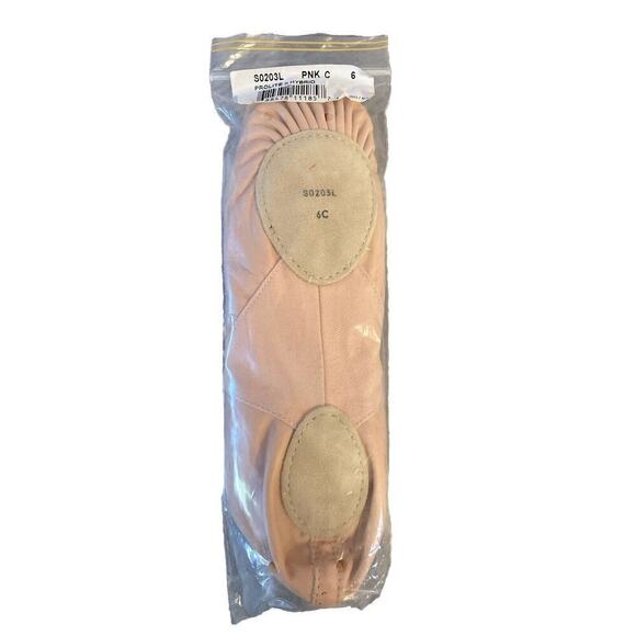 Bloch Womens Prolite 2 Hybrid Pink Leather Criss Cross Slip On Ballet Flats 6C - Picture 3 of 6